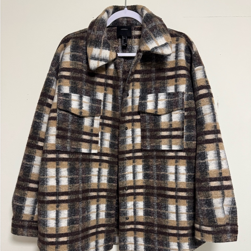 Forever 21 Plaid Shacket Jacket